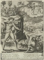 Apollo zabija Pythona, płyta pierwsza z Historii Apolla i Daphne