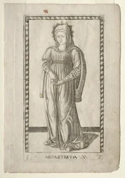 Arytmetyka z Tarocchi, seria C: Liberal Arts, #25, przed 1467.