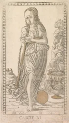 Kaliope z serii D Tarocchi: Apollo i muzy, nr 11, przed 1467.