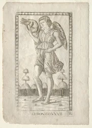 Geniusz czasu z Tarocchi, seria B: Cosmic Principles & Virtues, #32, przed 1467.