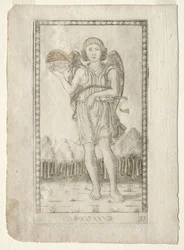 Geniusz świata z Tarocchi, seria B: Cosmic Principles & Virtues, #33, przed 1467.