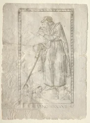 Saturn z Tarocchi, seria A: Firmaments of the Universe, #47, przed 1467.