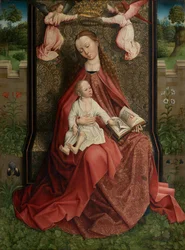 Madonna w koronie aniołów (olej na desce)