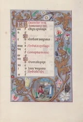 Godzinki królowej Izabeli Katolickiej, królowej Hiszpanii:  Fol. 13r, grudzień