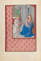 Godziny królowej Izabeli Katolickiej, królowej Hiszpanii: Fol. 267v, Wizja św. Bernarda, c. 1500.