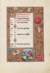 Godziny królowej Izabeli Katolickiej, królowej Hiszpanii: Fol. 3 lutego, ok. godz. 1500.