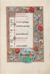 Godzinki królowej Izabeli Katolickiej, królowej Hiszpanii:  Fol. 7r, czerwiec