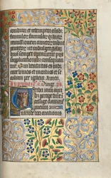 Księga godzin Korzystanie z Rouen: fol. 110r, Msza za zmarłych w inicjale, rozdz. 1470.