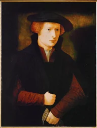 Portret młodego mężczyzny (obraz na drewnie dębowym)