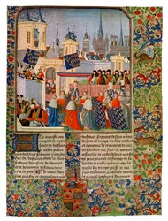 Wjazd królowej Izabeli do Paryża, ok. 1385 XV wiek.