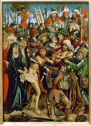 Chrystus zabrany na Golgotę (olej na drewnie)