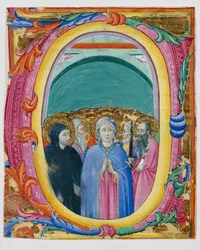 Wszystkich Świętych w inicjale E lub O, ca. 1430-40.