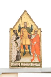 Święty Michał Archanioł, Bartłomiej, Julian i darczyńca, ok. 1360-1365 (panel)