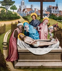 Złożenie do grobu Chrystusa, ok. 1450/55 (tempera i olej na drewnie jodłowym)