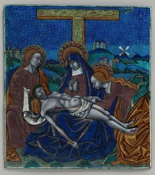 Tryptyk Panel z Pietą, francuski, XV-XVI w.