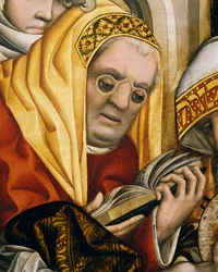 Ksiądz w okularach, fragment z Obrzezania Chrystusa