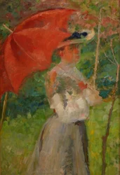 Czerwony parasol