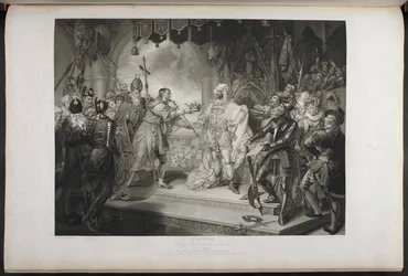 Król Ryszard II. Akt IV. Scena I.King Richard, Bolingbroke, York, Aumerle itp. W gmachu parlamentu, ok. 1803 (ryc.)