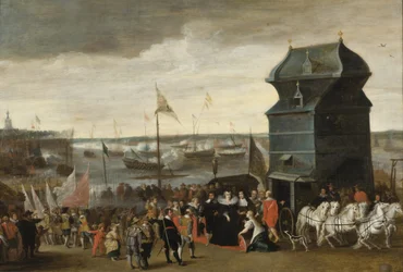Królowa Maria de Medici wysiadająca na ląd w Antwerpii, 1632