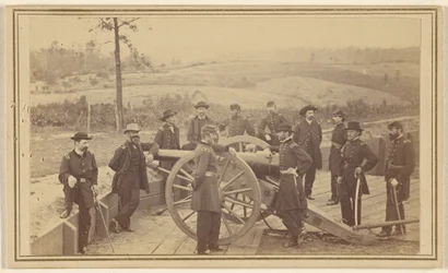 Generał Sherman i jego sztab przed Atlantą, 19 lipca 1864