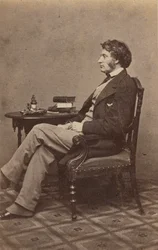 Carte-de-visite portret Charlesa Sumnera, lata 60. XIX wieku.