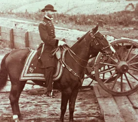 Generał William T. Sherman (1820-91) w Atlancie, GA (zdjęcie czarno-białe)