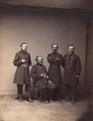 Generał William Ward i sztab, ca. 1861.