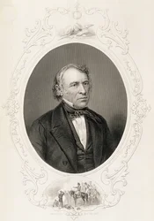 Generał Zachary Taylor, z „Historii Stanów Zjednoczonych”, tom. II, Charles Mackay, grawerowane przez T. W. Hunta z dagerotypu