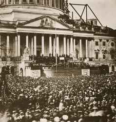 Inauguracja prezydenta Lincolna, 4 marca 1861 r. (fotograwiura)