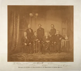 Kierownicy Izby Reprezentantów impeachmentu, 1868 (zdjęcie w sepii)