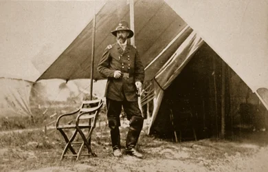 Generał G. Meade w obozie