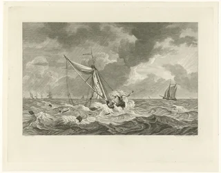 Plaże nabrzeża kapitana Klaasa Ringelsa w pobliżu Texel, 1778