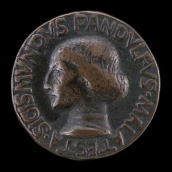 Sigismondo Pandolfo Malatesta, 1417-1468, Pan Rimini i Fano [awers], 1447.