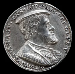 Karol V, 1500-1558, król Hiszpanii 1516-1556, cesarz rzymski 1519 [awers], 1530.