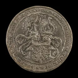 Tarcza z hełmami i herbami [rewers], 1535.