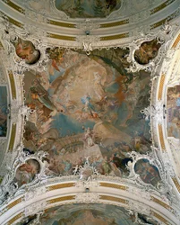 Fresk sufitowy w kościele Wilten, Innsbruck, Austria (fresk)