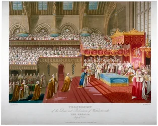 Koronacja króla Jerzego IV, Westminster Hall, Londyn, 1821 1824.