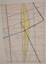 wykres w sztyfcie 3, 2014 (kredka akwarelowa)