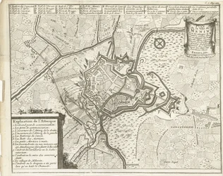 Oblężenie Menina, 1706 Plan de la Ville de Menin (...) (tytuł na obiekcie)