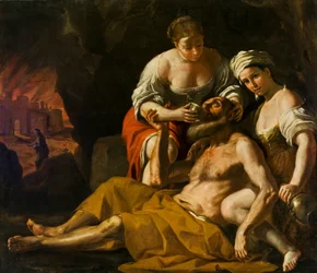 Lot i jego córki, ok. 1675-1680.