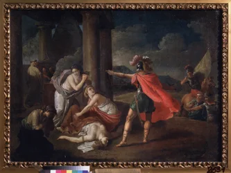 Śmierć Camille, siostry Horacego. Obraz Matvei Ivanovich Puchinov (1716-1797), olej na płótnie