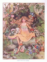 Bratek z wróżkami, ilustracja z Lady Anns Fairy Tales, 1914