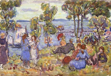 Lądowanie łodzi, Nahant w stanie Massachusetts,