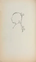Szkicownik włoski: Głowa dziewczyny na stronie profilowej 152, 1898-1899.