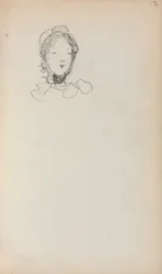 Szkicownik włoski: Głowa dziewczyny strona 176, 1898-1899.