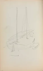 Szkicownik włoski: Żaglówka strona 60, 1898-1899.