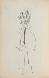 Szkicownik włoski: Stojąca kobieta 34 Zobacz stronę 126, 1898-1899.