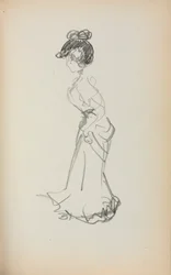 Szkicownik włoski: Stojąca kobieta strona 167, 1898-1899.