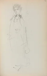 Szkicownik włoski: Stojąca kobieta strona 72, 1898-1899.