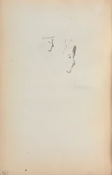 Szkicownik włoski: Dwa profile, strona 258, 1898-1899.